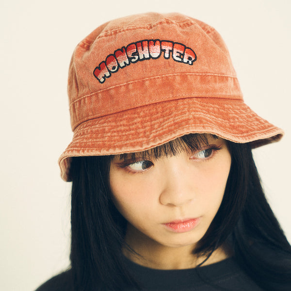 [MADE-TO-ORDER]  MONSHUTER LOGO BUCKET HAT【ORANGE】