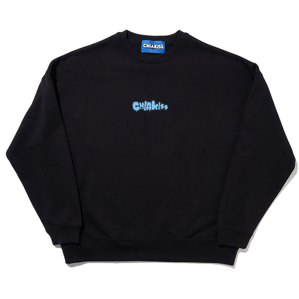 [MADE-TO-ORDER]  CHIAKISS x Bukubu Okawa ICE CREAM BIG SWEAT SHIRTS【BLACK】