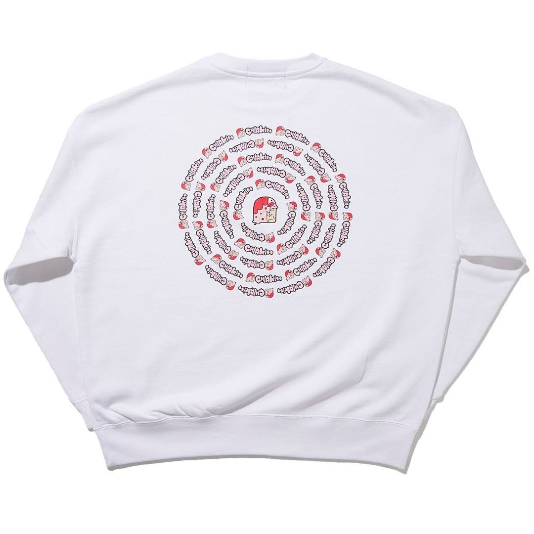 [MADE-TO-ORDER]  CHIAKISS x Bukubu Okawa ICE CREAM BIG SWEAT SHIRTS【WHITE】