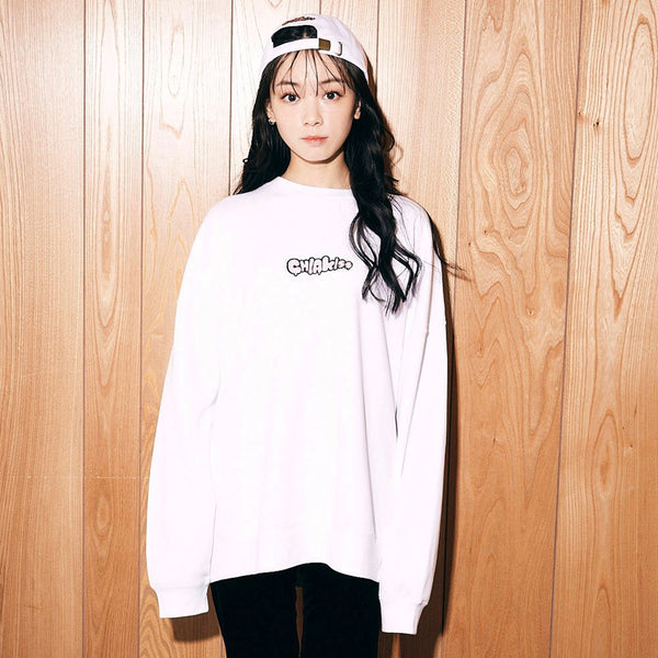 [MADE-TO-ORDER]  CHIAKISS x Bukubu Okawa ICE CREAM BIG SWEAT SHIRTS【WHITE】