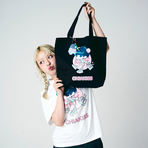 [MADE-TO-ORDER]  CHIAKISS x OYO 好吃 TOTE BAG【BLACK】