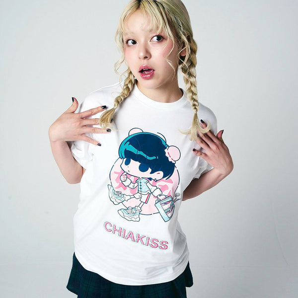 [MADE-TO-ORDER]  CHIAKISS x OYO 好吃 TEE【WHITE】