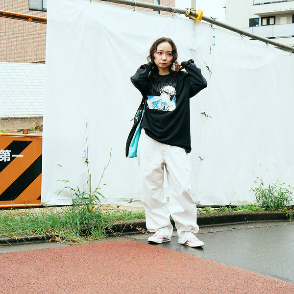 [MADE-TO-ORDER]  CHIAKISS x MOKUMOKUREN LONG SLEEVE TEE【FADED BLACK】
