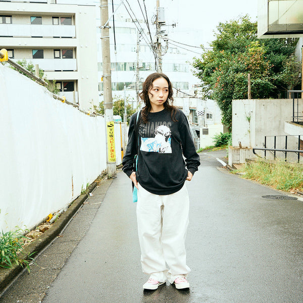 [MADE-TO-ORDER]  CHIAKISS x MOKUMOKUREN LONG SLEEVE TEE【FADED BLACK】