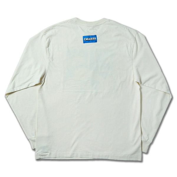 [MADE-TO-ORDER]  CHIAKISS x MOKUMOKUREN LONG SLEEVE TEE【FADED WHITE】