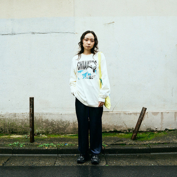 [MADE-TO-ORDER]  CHIAKISS x MOKUMOKUREN LONG SLEEVE TEE【FADED WHITE】