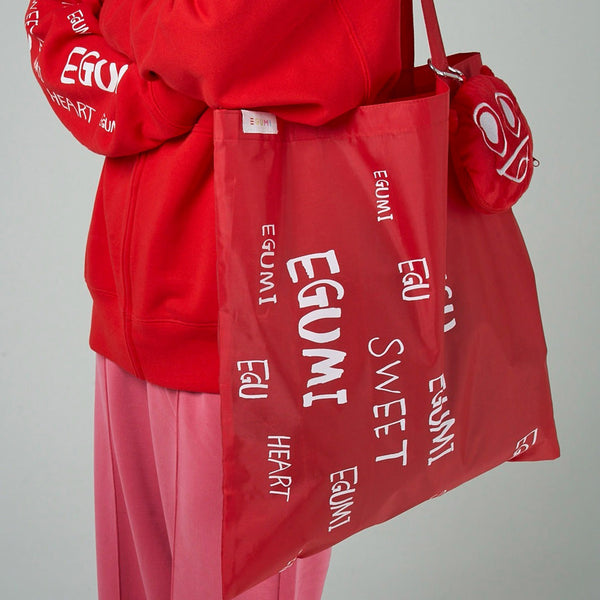 [MADE-TO-ORDER] EGUMI MULTI LOGO ECO BAG【RED】