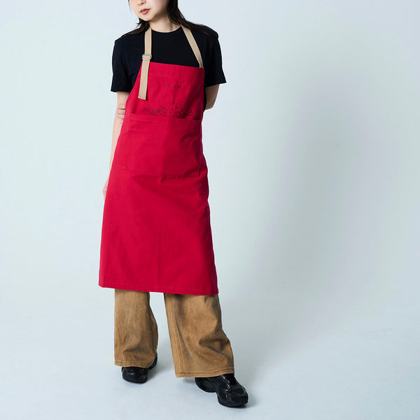 [MADE-TO-ORDER] EGUMI FRUIT PRINT APRON【RED】