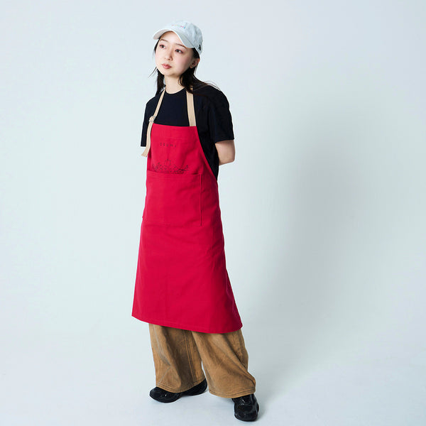 [MADE-TO-ORDER] EGUMI FRUIT PRINT APRON【RED】