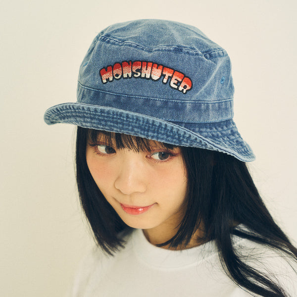 [MADE-TO-ORDER]  MONSHUTER LOGO BUCKET HAT【NAVY】