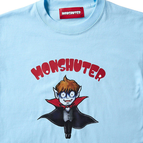 [MADE-TO-ORDER]  MONSHUTER DRACULA TEE【LIGHT BLUE】
