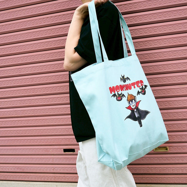 [MADE-TO-ORDER]  MONSHUTER DRACULA CANVAS TOTE BAG【LIGHT BLUE】