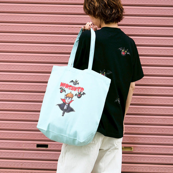 [MADE-TO-ORDER]  MONSHUTER DRACULA CANVAS TOTE BAG【LIGHT BLUE】