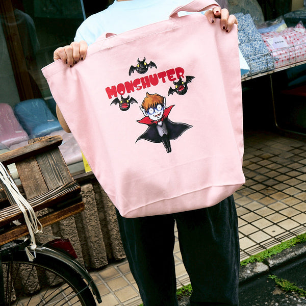 [MADE-TO-ORDER]  MONSHUTER DRACULA CANVAS TOTE BAG【PINK】