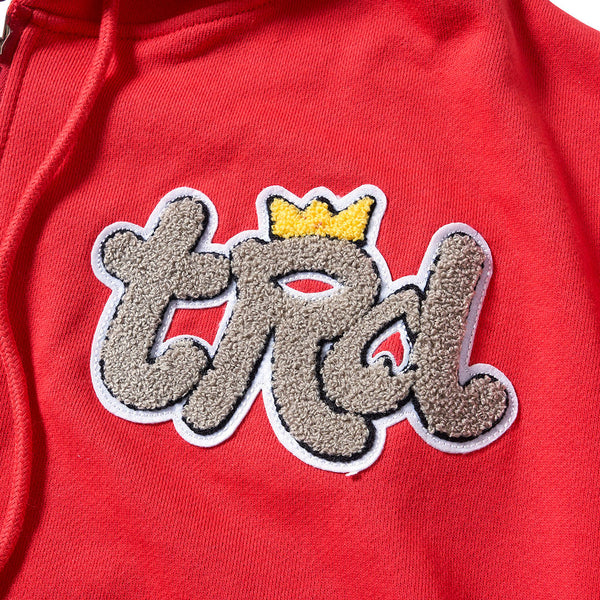 [MADE-TO-ORDER]  tear R drop SAGARA PATCHES ZIP UP HOODIE【RED】