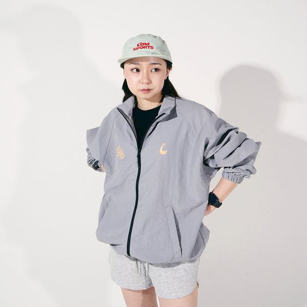 [MADE-TO-ORDER] tear R drop SPORTS NYLON TRAINING ZIP JACKET【DUSTY GRAY】