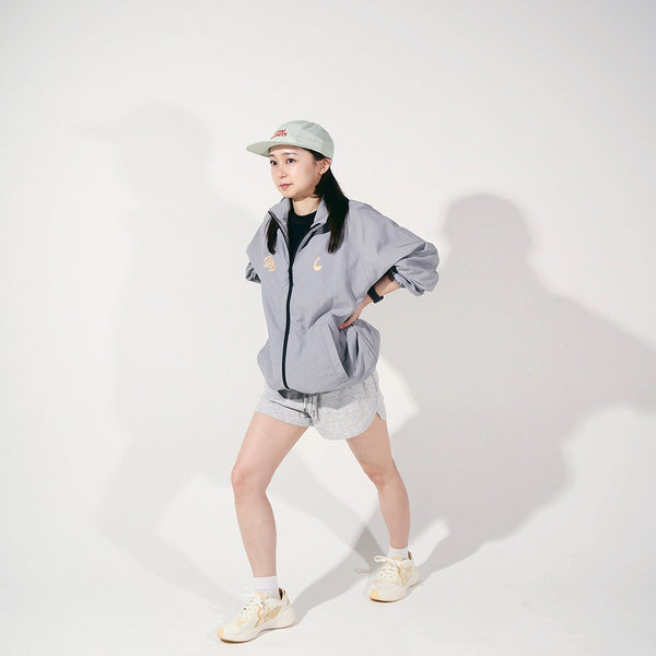 [MADE-TO-ORDER] tear R drop SPORTS NYLON TRAINING ZIP JACKET【DUSTY GRAY】
