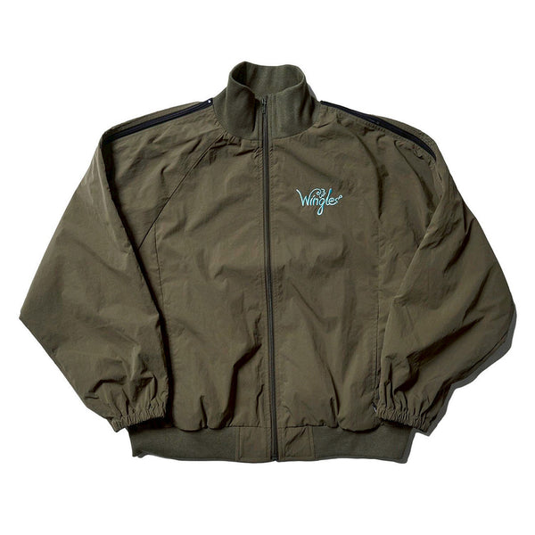 [MADE-TO-ORDER] WINGLE TWINKLE ILLUST NYLON ZIP-UP JACKET【OLIVE GREEN】