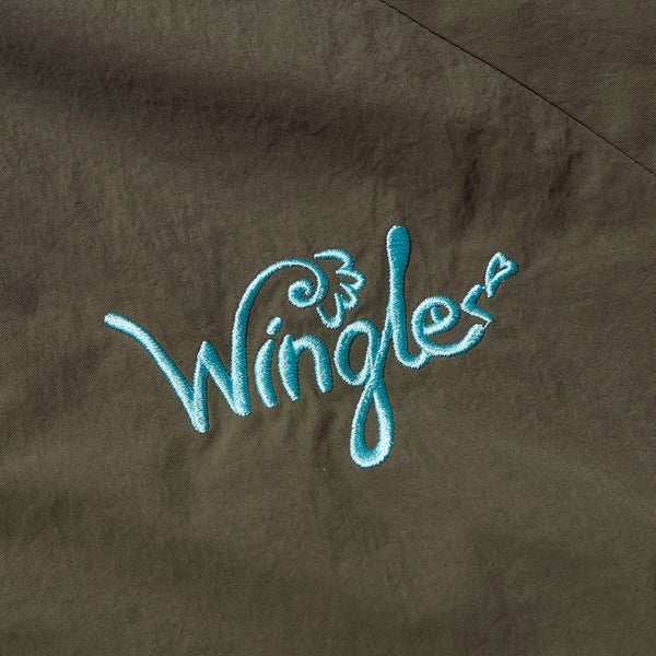[MADE-TO-ORDER] WINGLE TWINKLE ILLUST NYLON ZIP-UP JACKET【OLIVE GREEN】