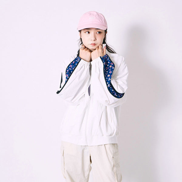 [MADE-TO-ORDER] WINGLE TWINKLE ILLUST NYLON ZIP-UP JACKET【WHITE】