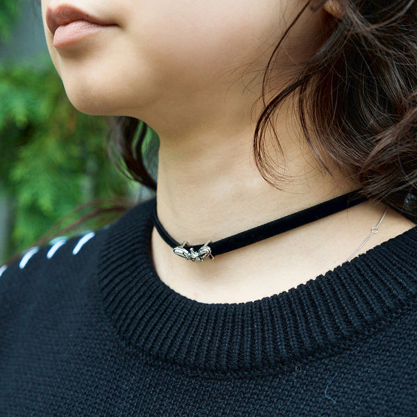 [MADE-TO-ORDER] WINGLE STAR & FEATHER VELVET CHOKER