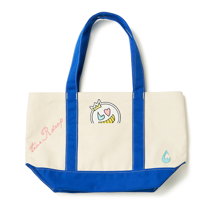 [MADE-TO-ORDER]  tear R drop KING CANVAS TOTE 【NATURAL×NAVY】