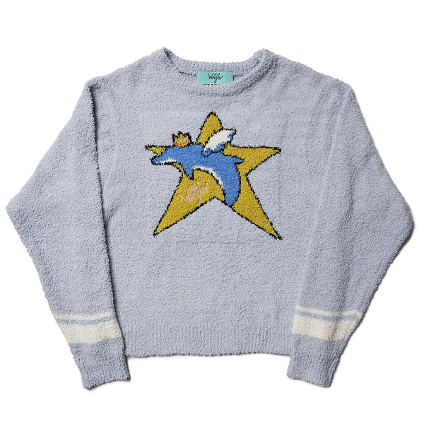 [MADE-TO-ORDER]  WINGLE STAR DOLPHIN JACQUARD TOPS【SMOKEY BLUE】