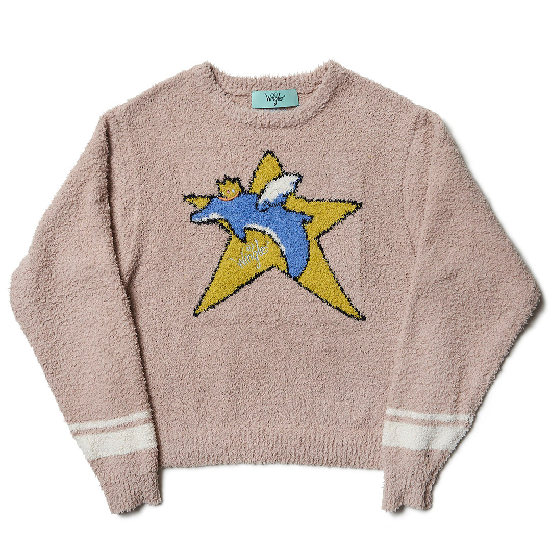 [MADE-TO-ORDER]  WINGLE STAR DOLPHIN JACQUARD TOPS【SMOKEY PINK】